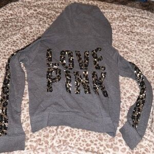 VS PINK sequin zip up hoodie